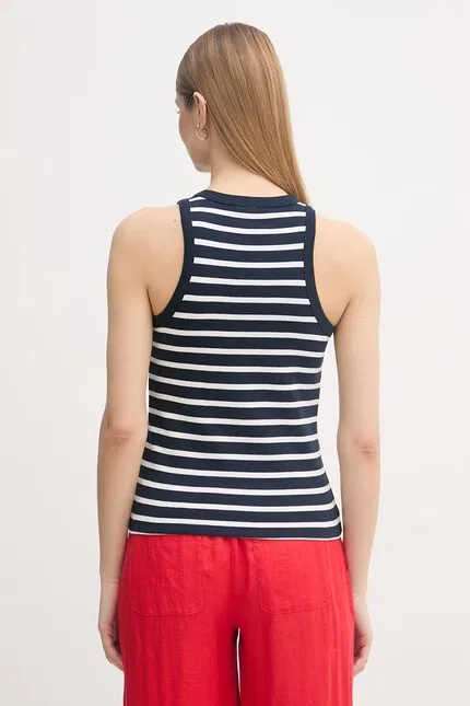 Топ без рукавов из хлопка Tommy Hilfiger, синий — фото 3