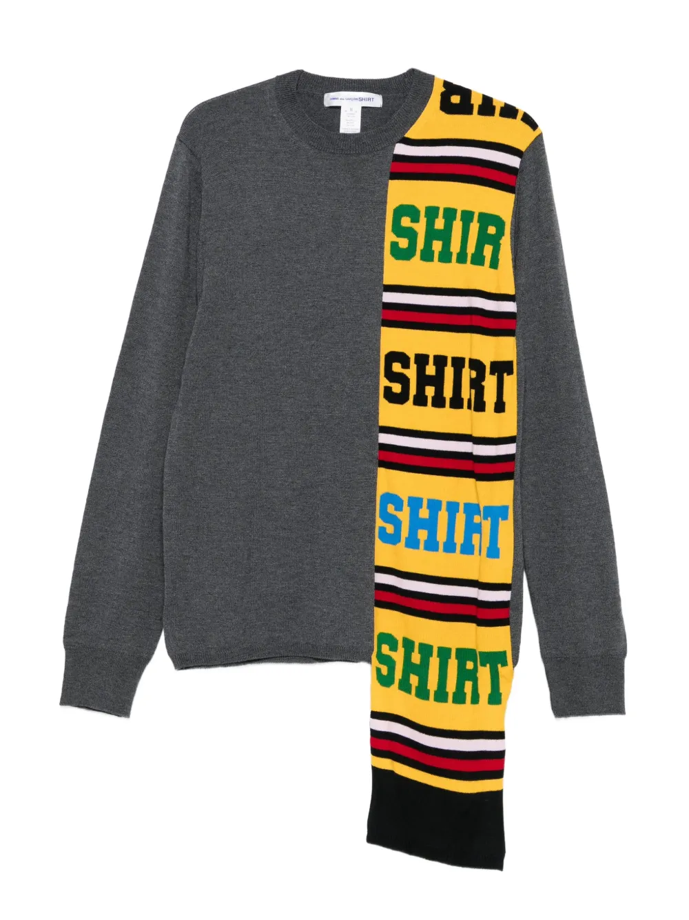 

Многослойный шерстяной свитер Comme Des Garçons Shirt, серый