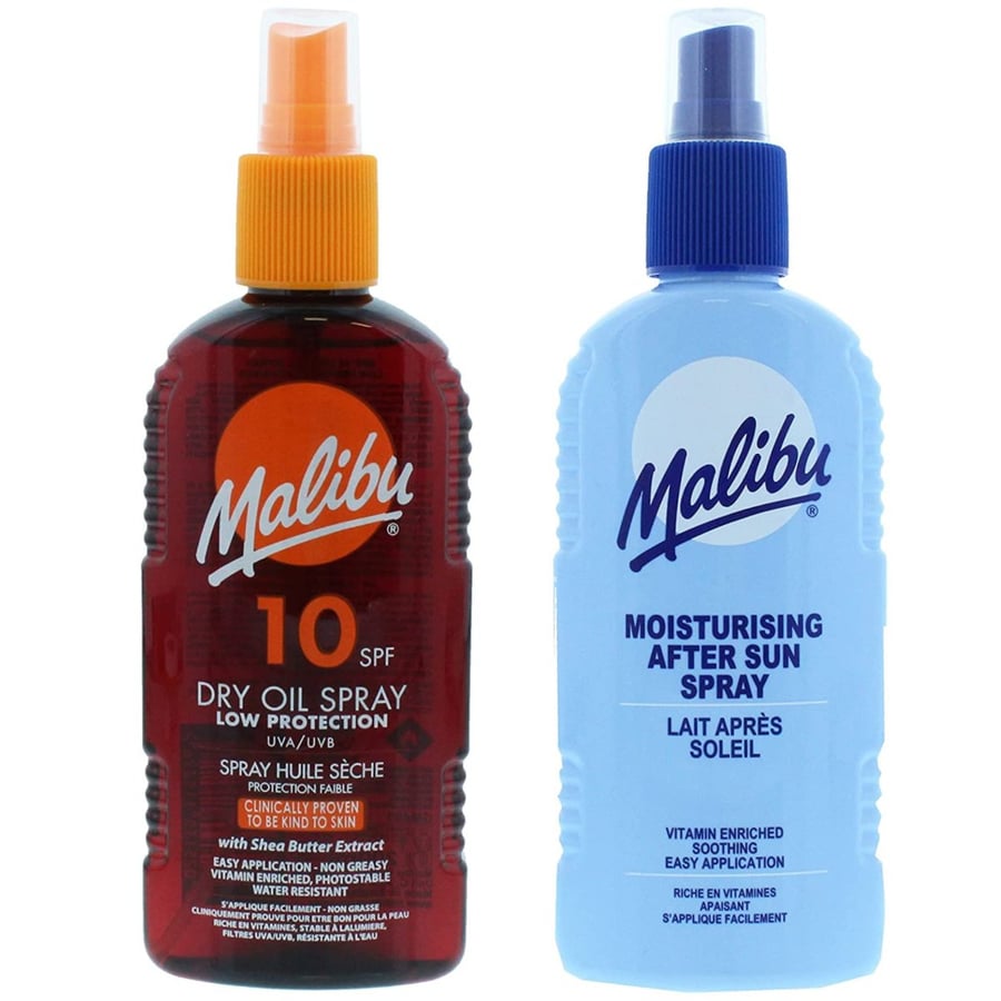 

Масло для загара Malibu SPF10 200 мл + Бальзам-спрей после загара 200 мл