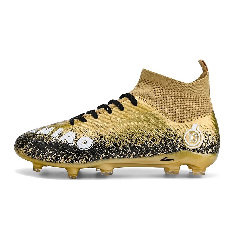 

Кроссовки FG Rubber Long Studs TF Rubber Broken Studs Impact-Resistant Soccer Shoes Unisex Kuding, Gold[Long Stud]