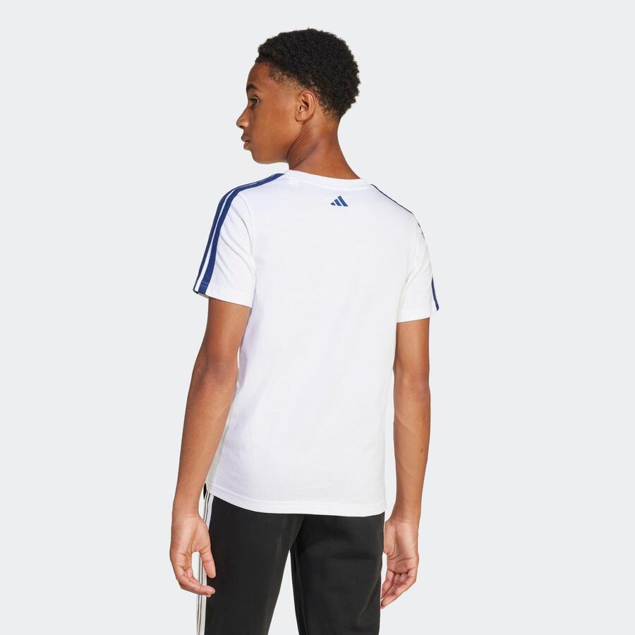 ADIDAS Детская хлопковая футболка - белая — фото 4
