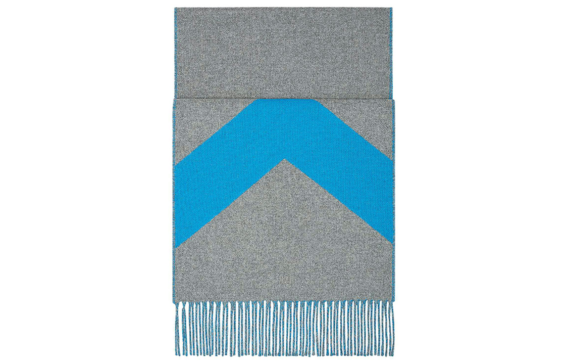 

HERMES Вязаный шарф женский сине-серый, Blue Gray