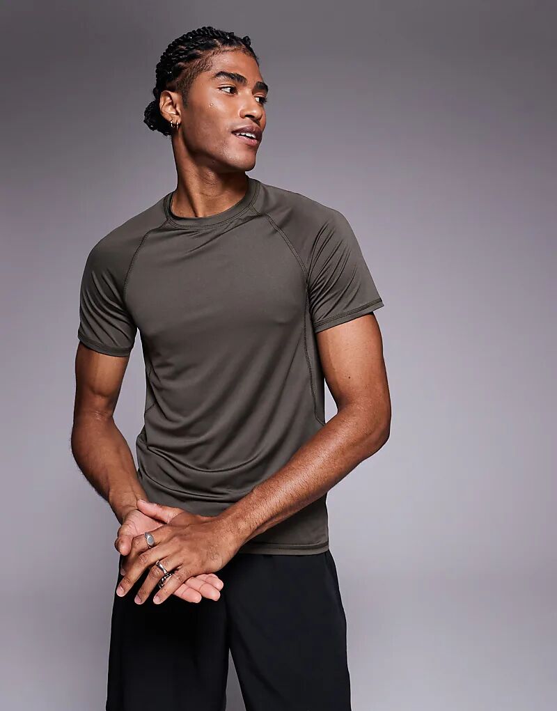 

4505 Muscle Fit Быстросохнущий базовый слой цвета хаки с детальными швами