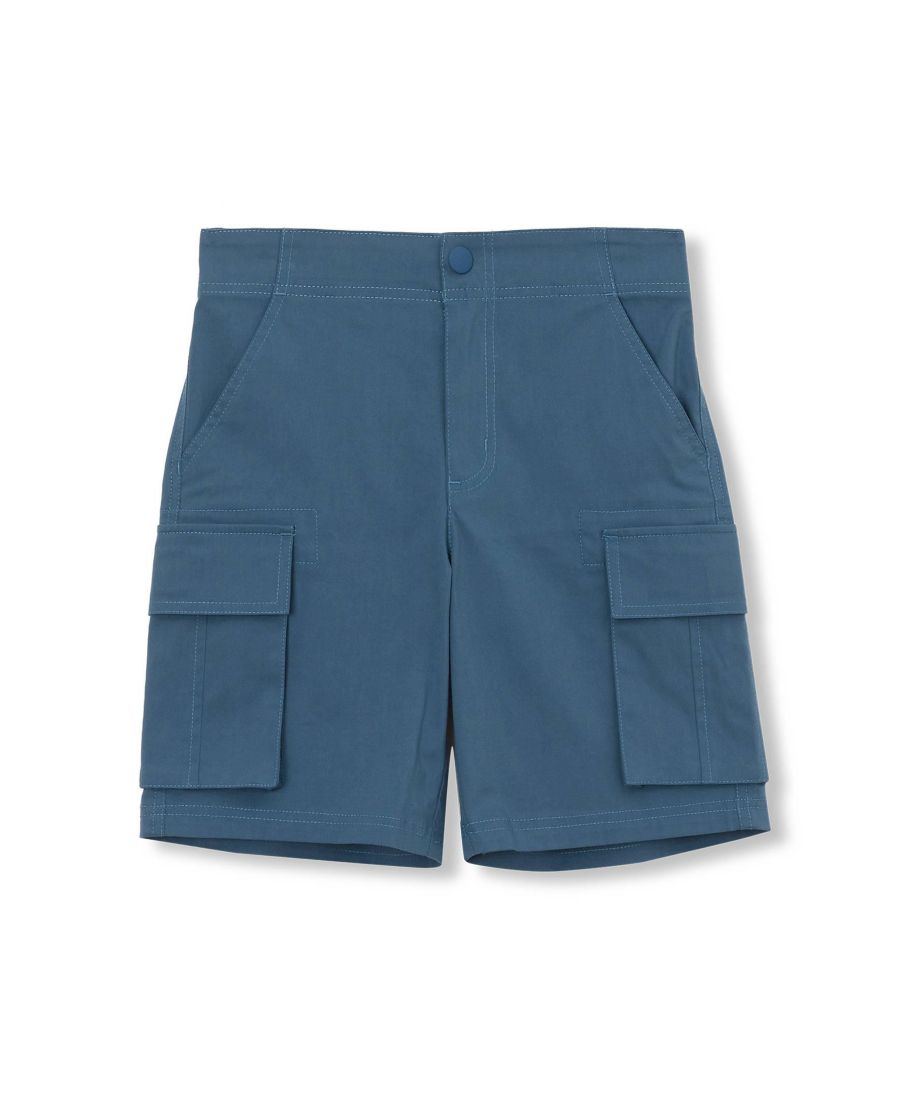 

Детские шорты-карго из эластичной парусины Lands' End, Dark blue