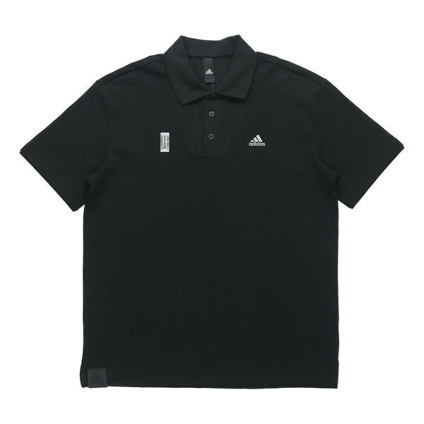 

Футболка wj polo minimalistic short sleeve polo black Adidas, черный
