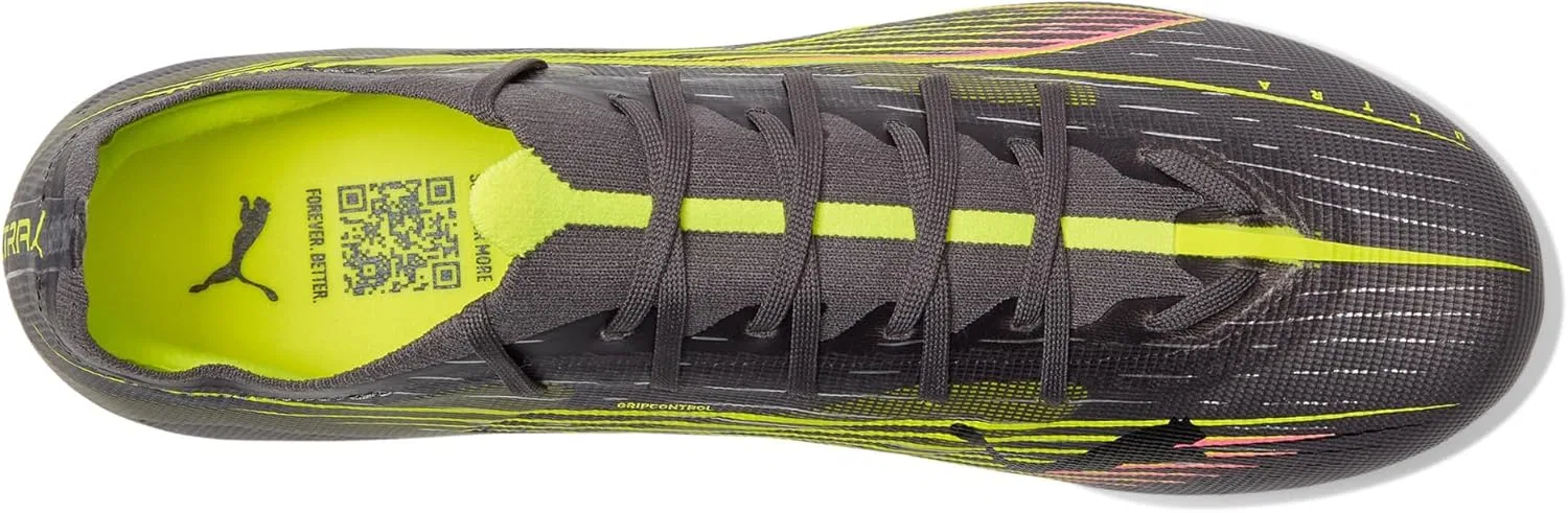 Мужские кроссовки PUMA Ultra 5 Match с искусственной подошвой, Matt Aged Silver Yellow Alert Puma Aged Silver — фото 2