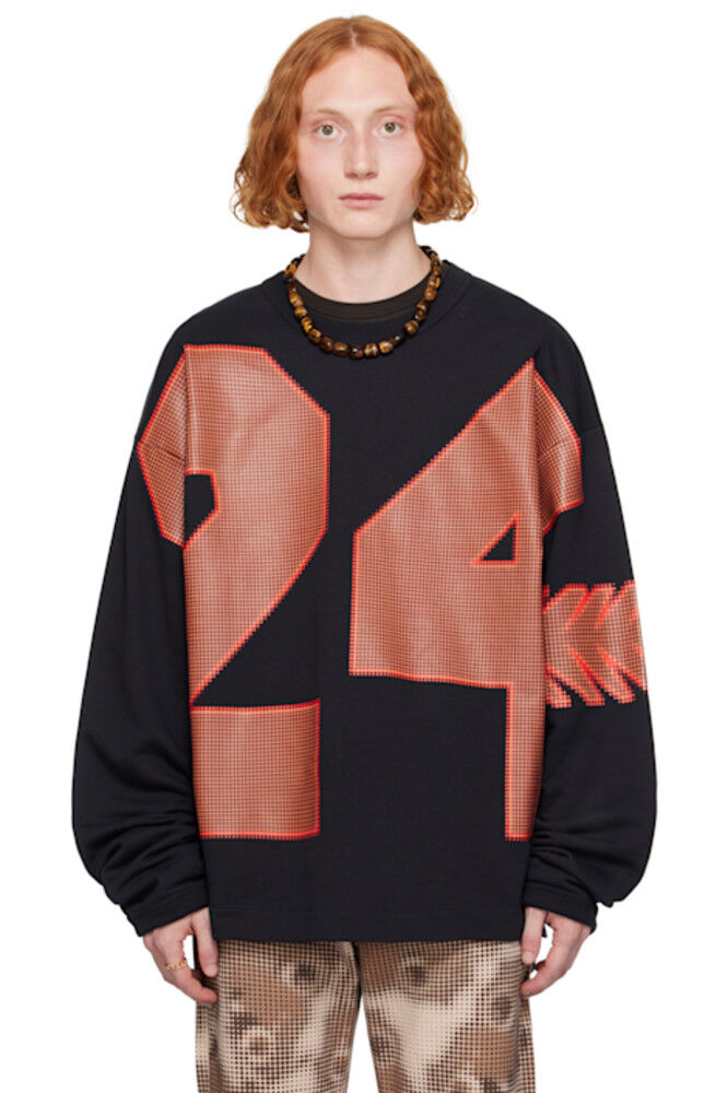 

Темно-синяя свободная толстовка Dries Van Noten