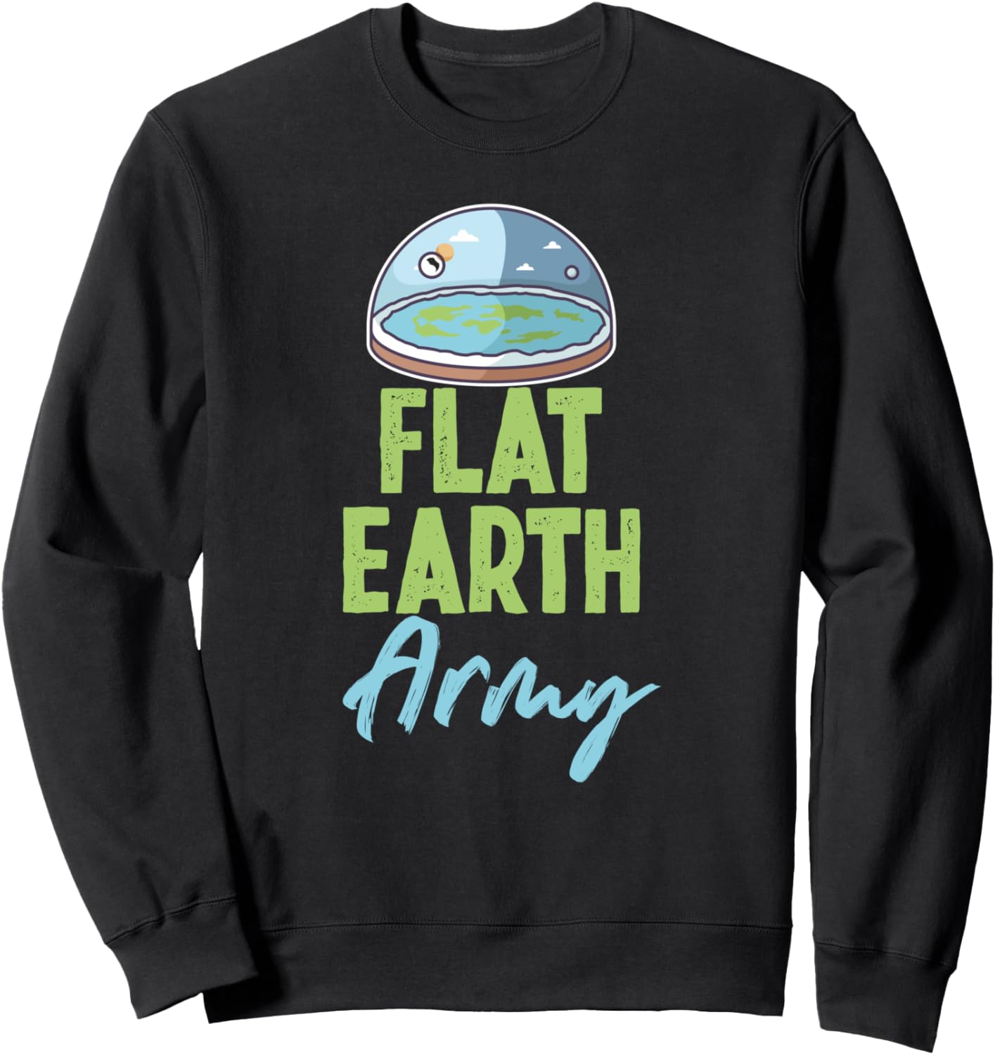 

Толстовка Армия Земли Flat Earther Conspiracy Theory Designs, черный