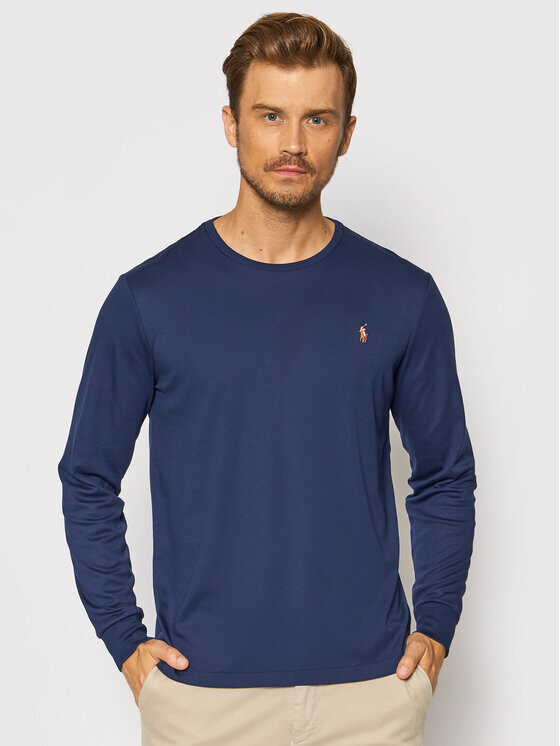 

Облегающий крой с длинными рукавами Polo Ralph Lauren, синий