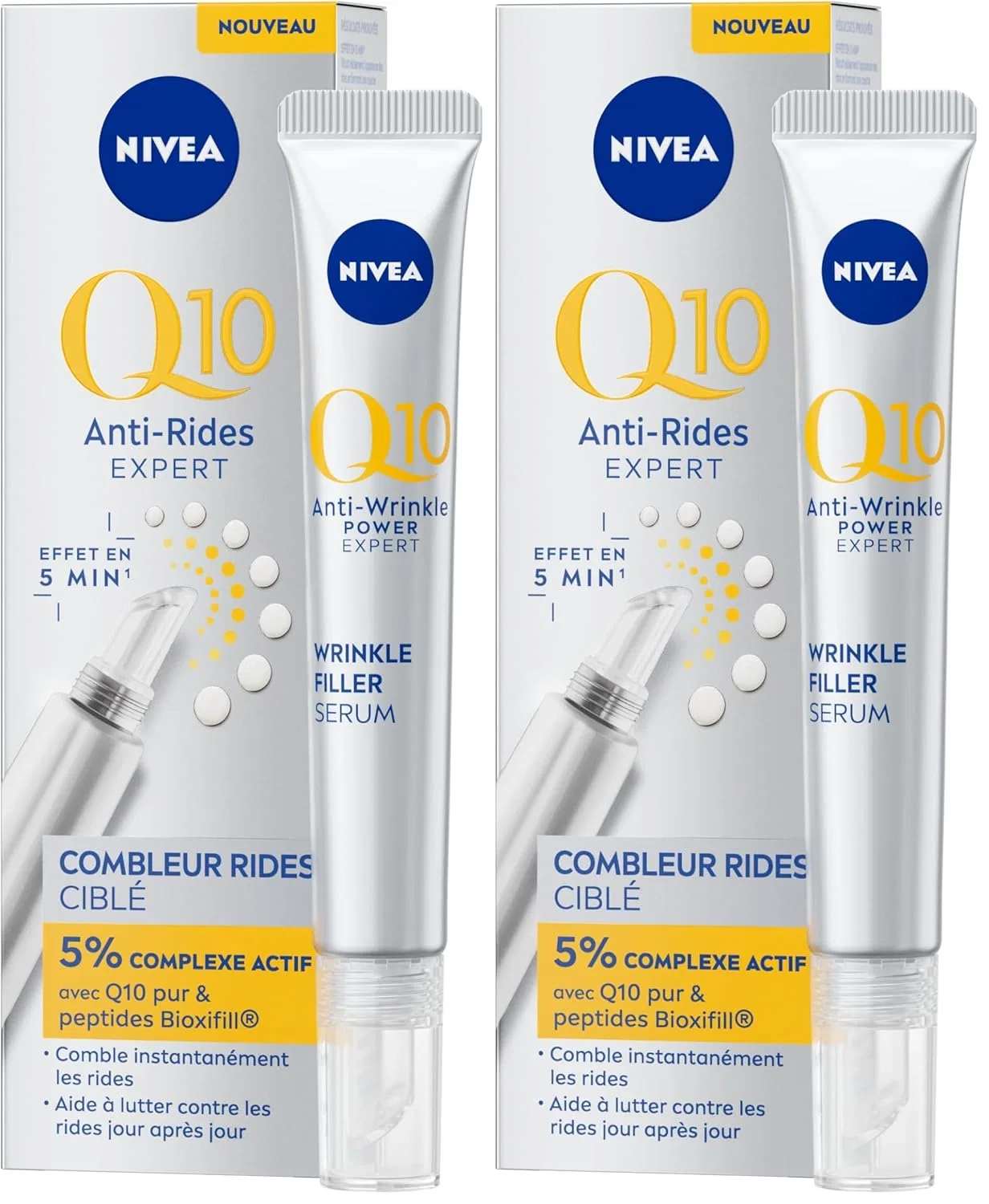 Набор антивозрастных сывороток-филлеров «Q10 Expert» от NIVEA, 2 шт. Nivea, White