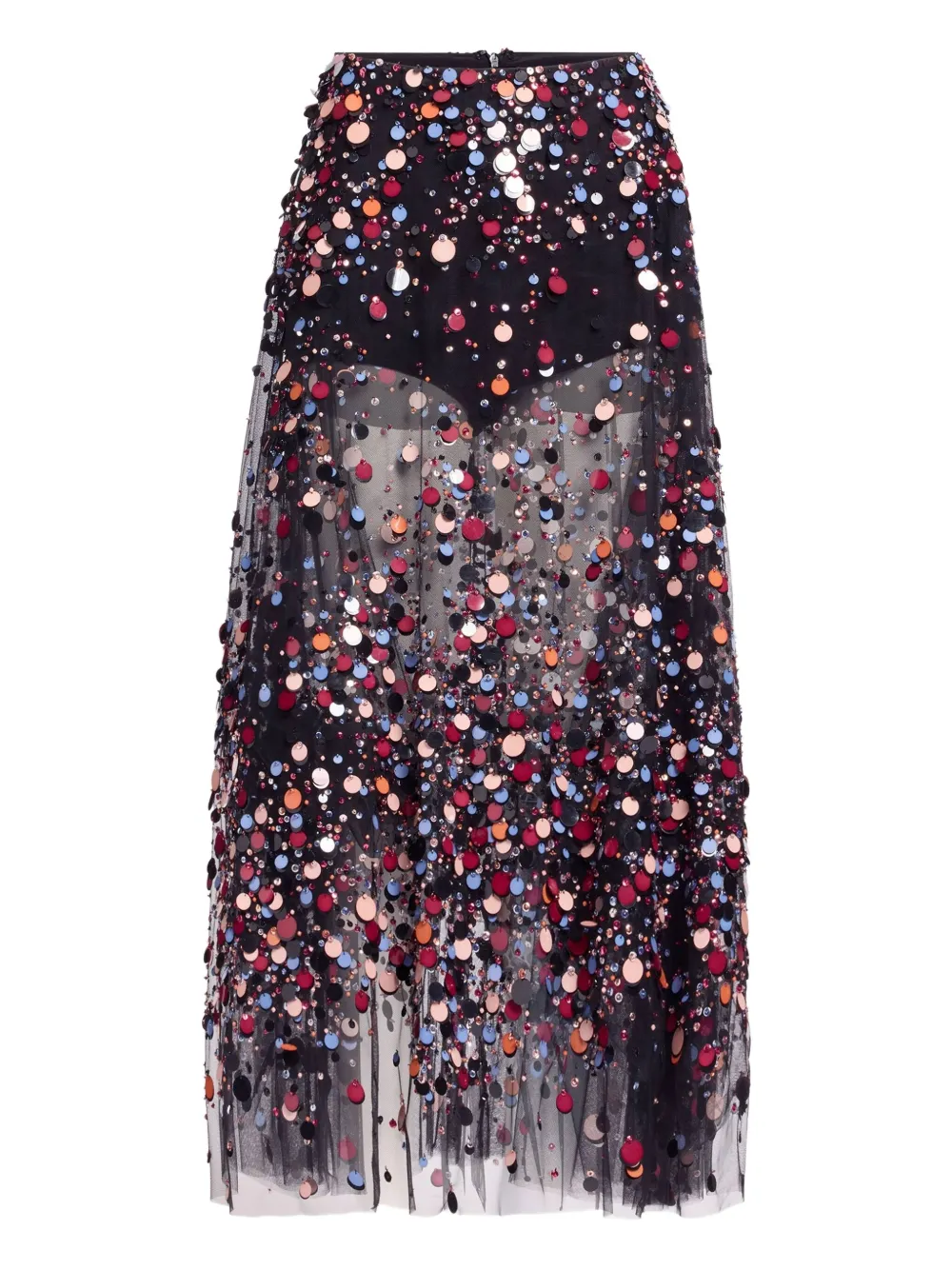 

Юбка, украшенная бисером Elie Saab, черный