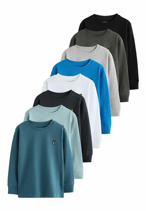 Футболка с длинным рукавом Stag logo fit long sleeve cosy long sleeved top Next, черно-бело-синий