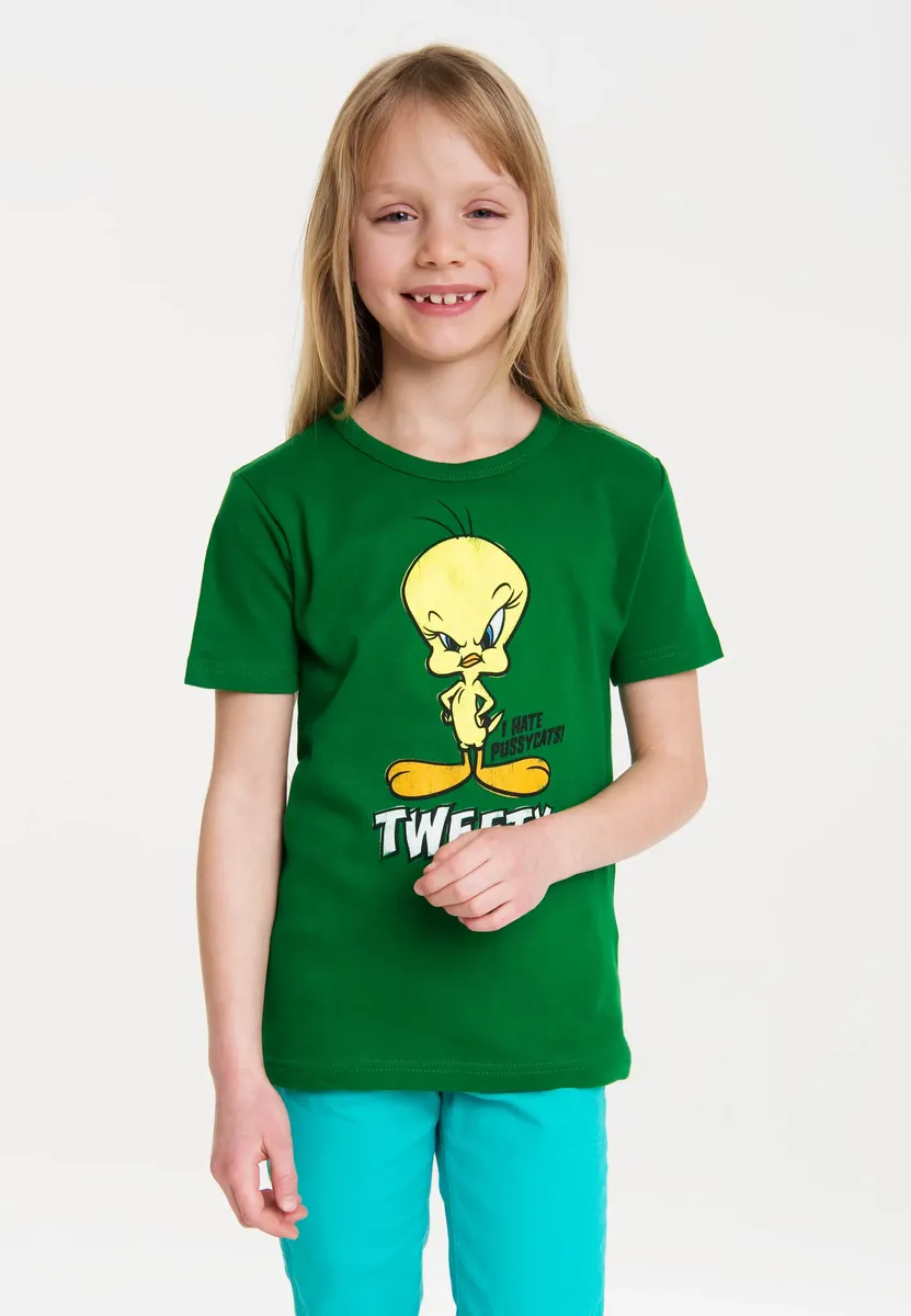 Футболка Logoshirt "Looney Tunes - Tweety" с милым принтом, зеленый — фото 2