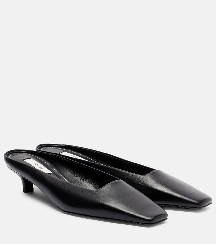 Кожаные мюли Toteme, Black