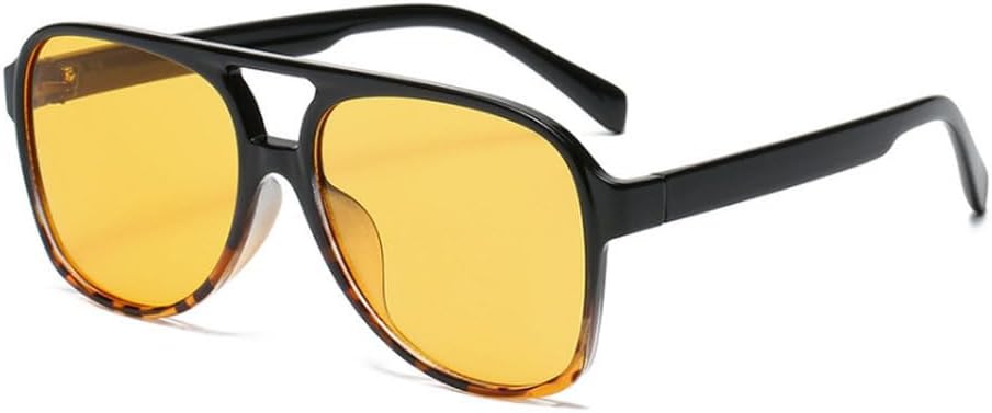 

Модные женские солнцезащитные очки в стиле ретро, ​​мужские синие и желтые, с защитой от УФ-излучения UV400, трендовые солнцезащитные очки HVTVTLA, Black Leopard Yellow