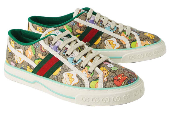 Кроссовки (WMNS) GUCCI x Pikarar Tennis 1977 Shoes 'Animal Print', коричневый — фото 3