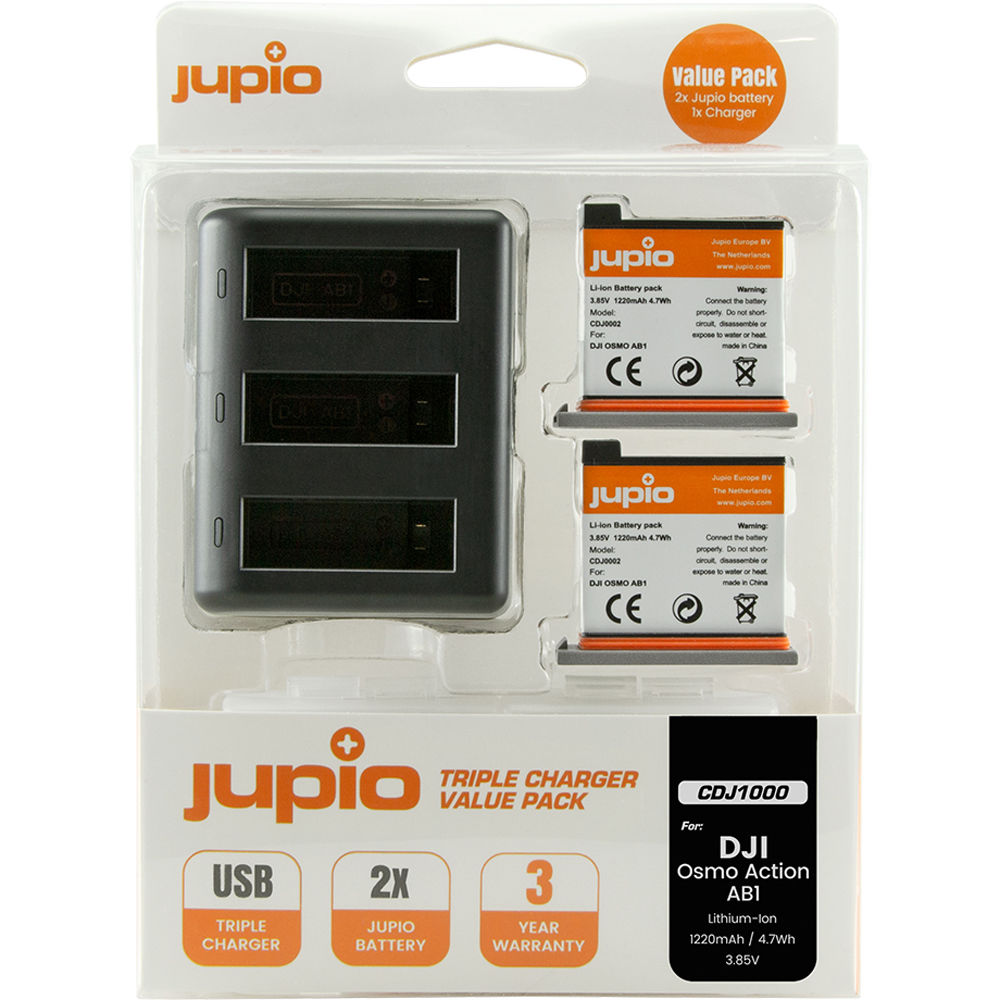 

Jupio 2 x Lithium-Ion Battery Packs for DJI Osmo Acti CDJ1000