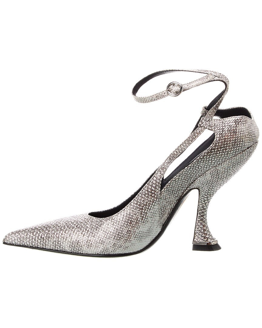 

Кожаные туфли LANVIN Rita, серебро