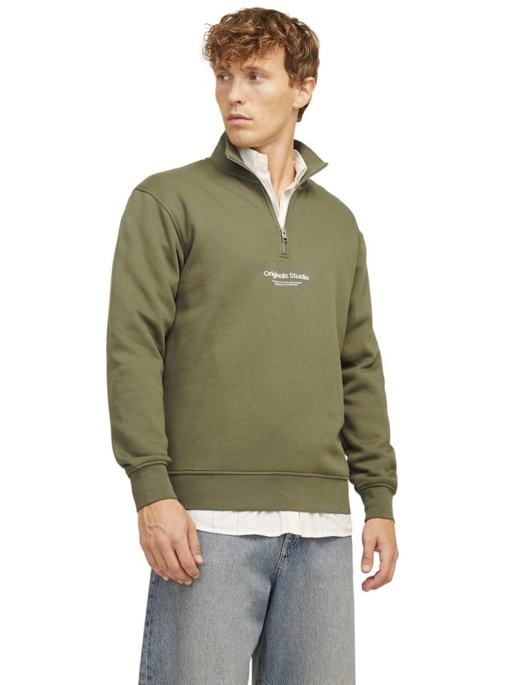 

Пуловер Jack & Jones JORVESTERBRO QUARTER ZIP, зеленый