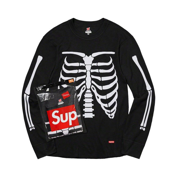 

Свитер Supreme x Hanes Bones Thermal Crew (1 Pack), Black