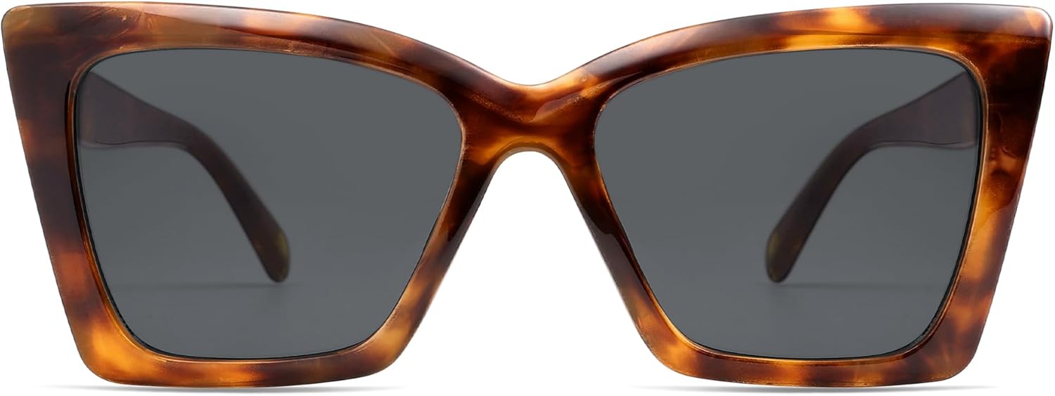 

SOJOS Модные солнцезащитные очки большого размера "кошачий глаз" для женщин, защита от ультрафиолета UV400, дизайнерские линзы Lentes De Sol Para Mujer SJ2347, Brown Tortoise/Grey