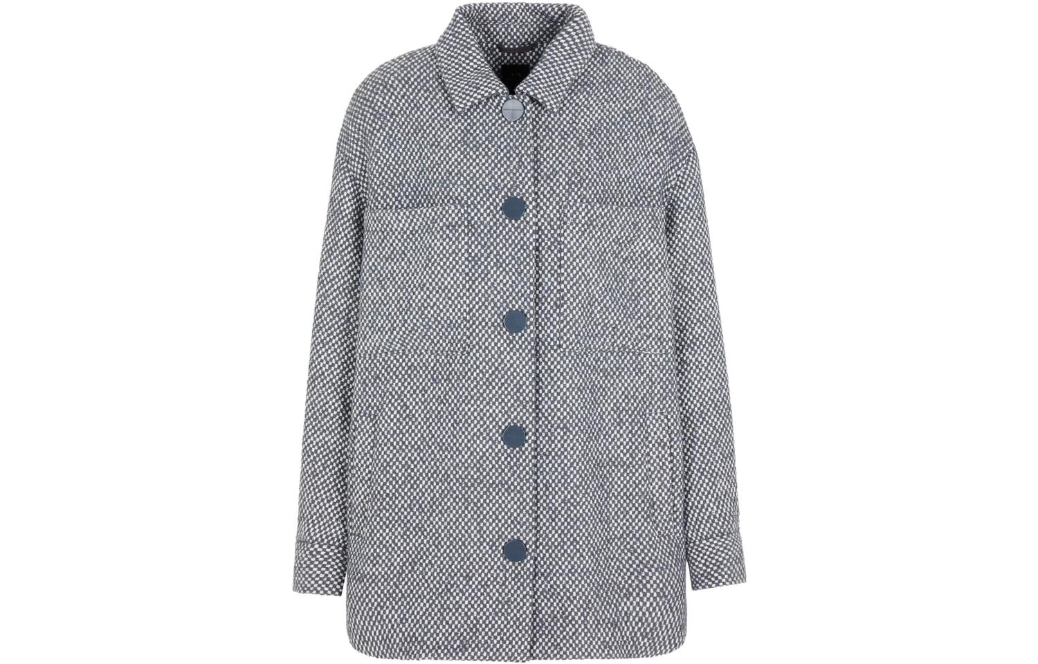 

ARMANI EXCHANGE Синее серое женское пальто, Blue Gray