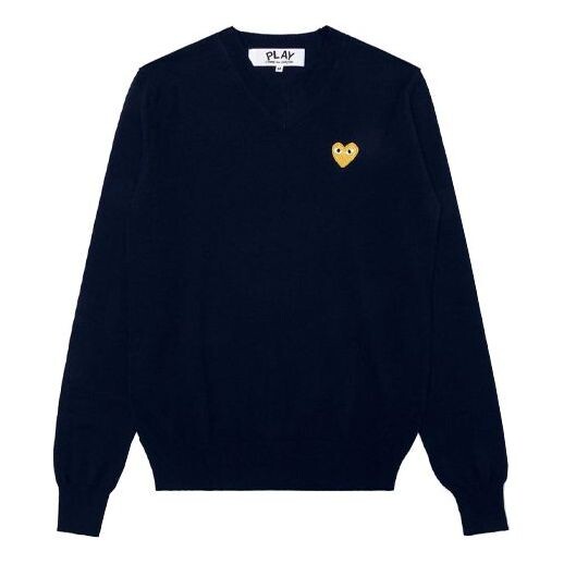 

Свитер v-neck pullover gold emblem 'black' Comme Des Garcons Play, черный