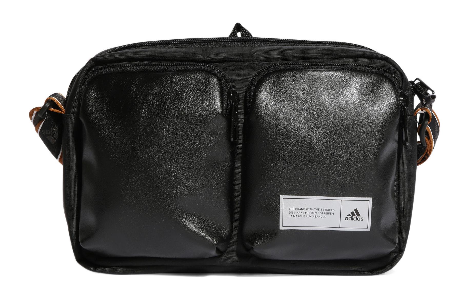 

Спортивная сумка из полиамида через плечо унисекс черная Adidas