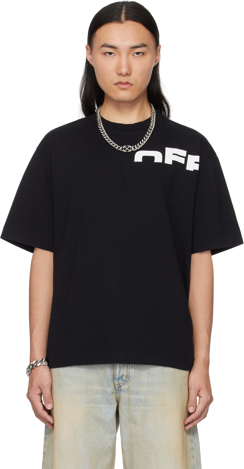 

Черная футболка с надписью «Off» Off-White, черный/белый