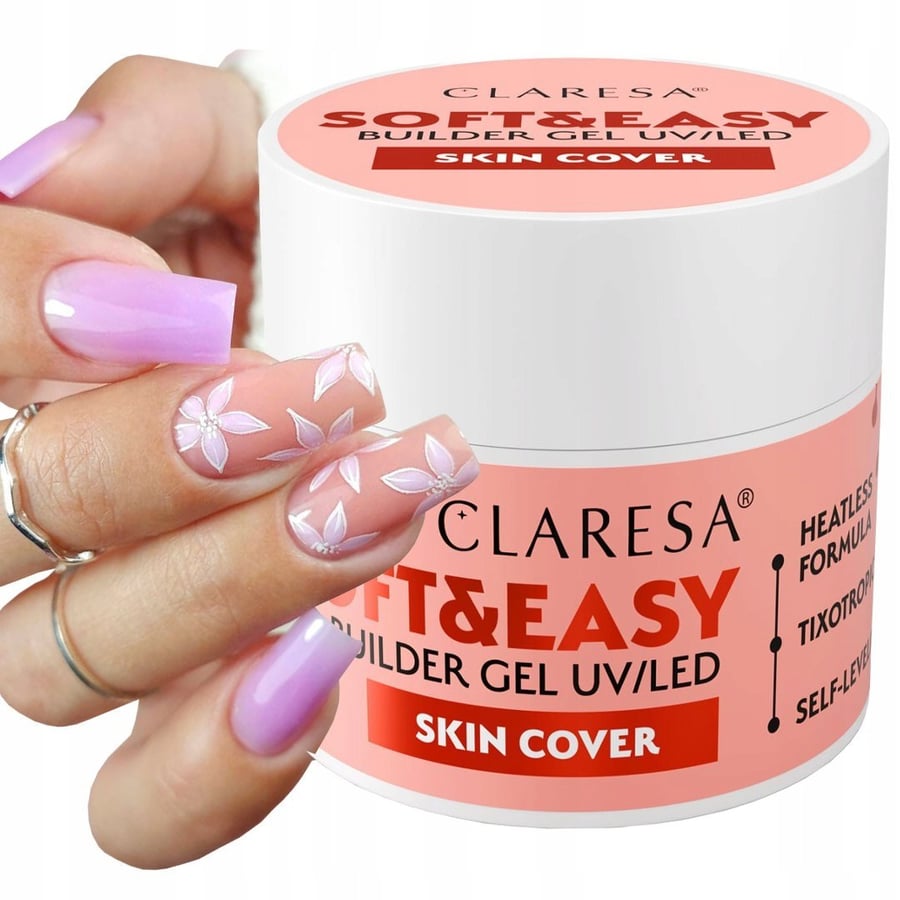 

Claresa Soft & Easy Skin Cover 12 г тиксотропный гель для наращивания ногтей Puderek