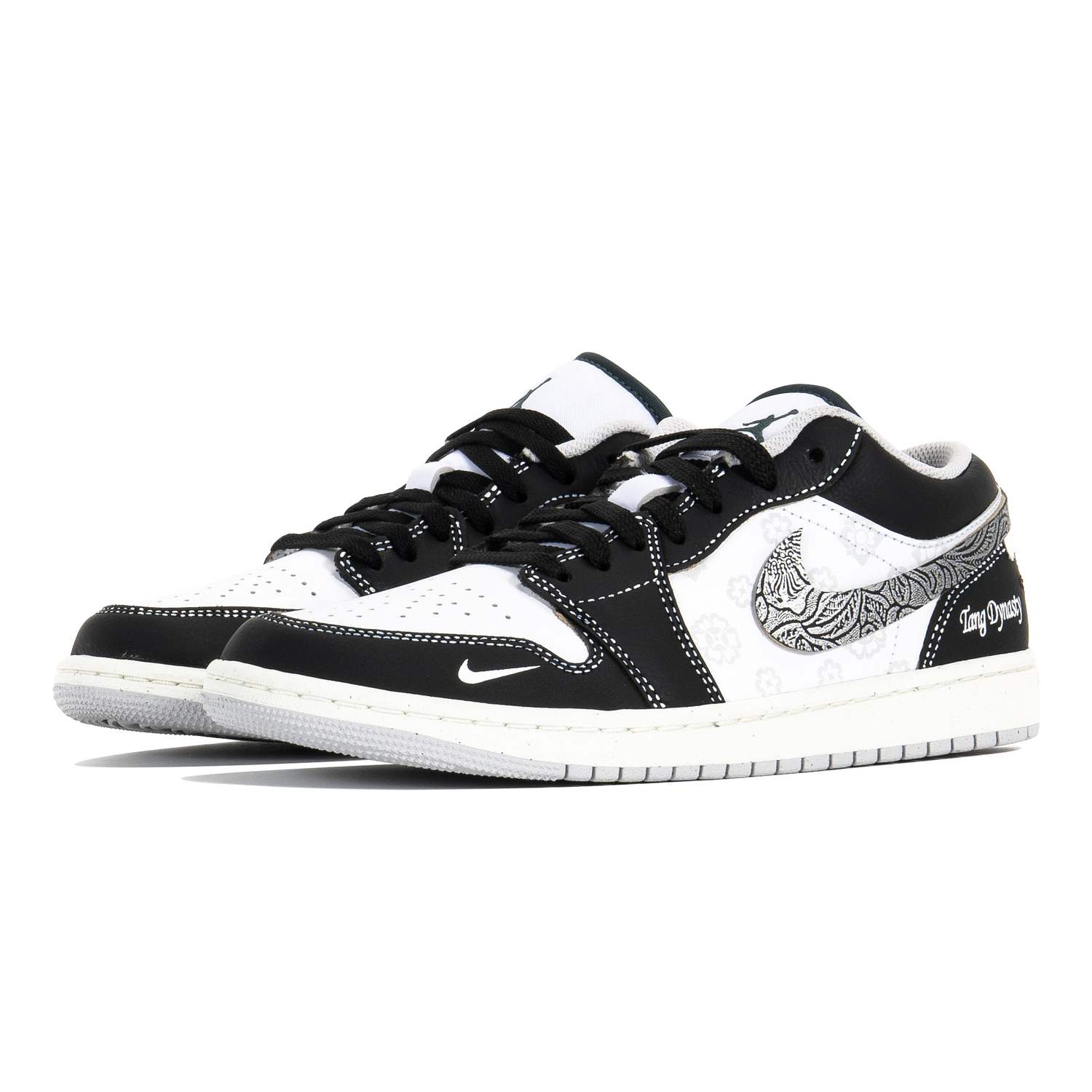 Кроссовки баскетбольные Air 1 Vintage мужские низкие Black/White/Silver Jordan — фото 3