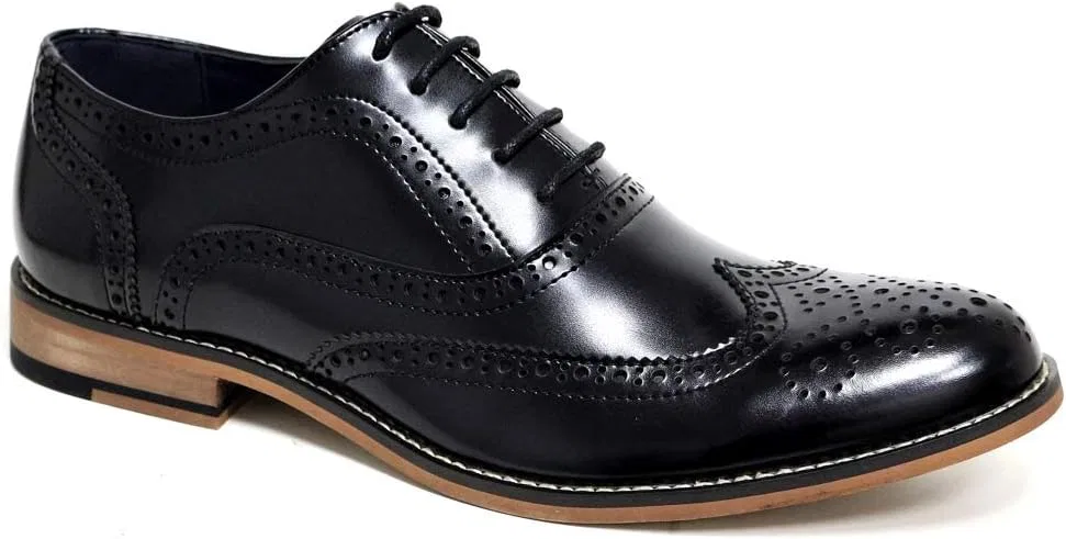 Туфли-броги Cavani Oxford из натуральной кожи, коричневые, в стиле ретро, ​​повседневные