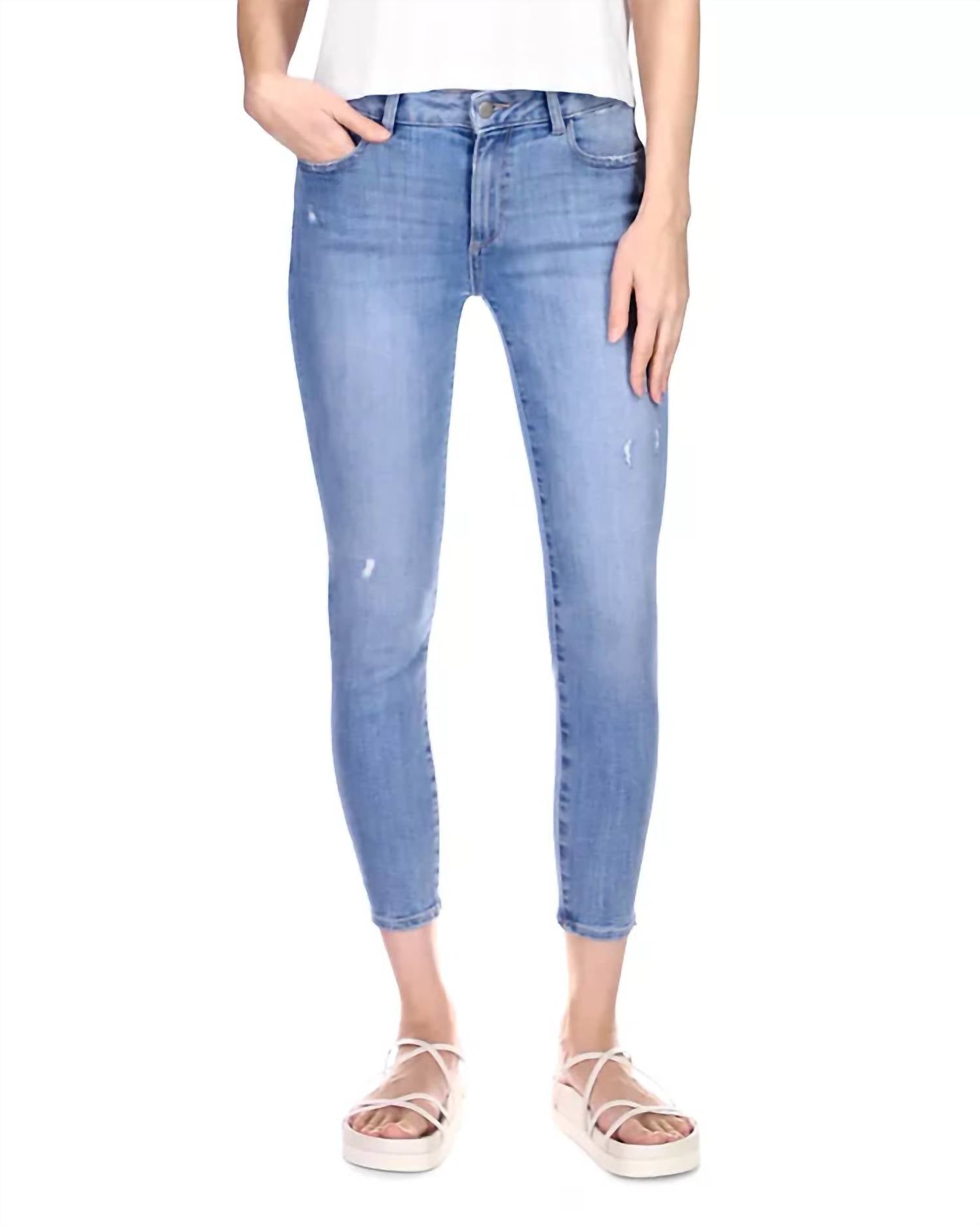 

Женские джинсы-скинни Florence цвета Cloud Distressed DL1961 - Women's