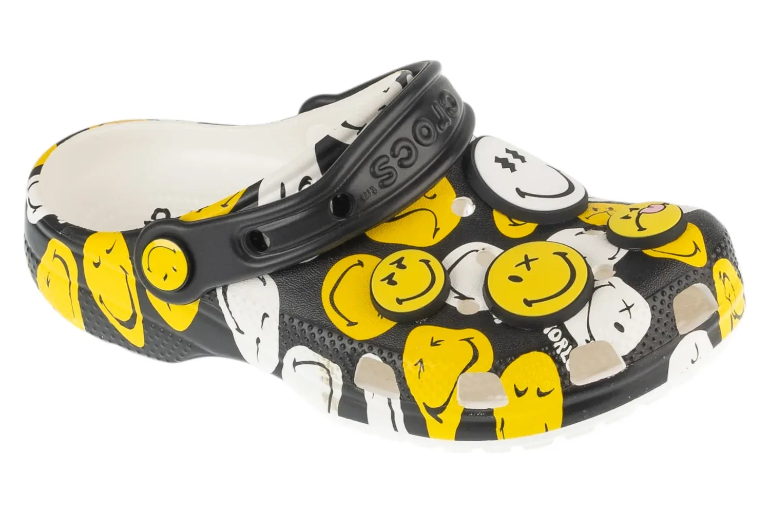 Тапочки для ванны с улыбкой, Crocs, черный