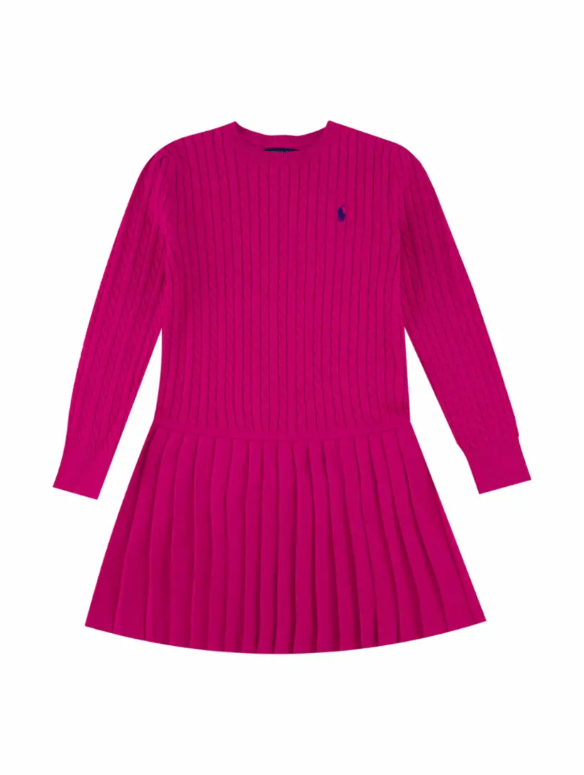 

Вязаное платье с логотипом Ralph Lauren, розовый