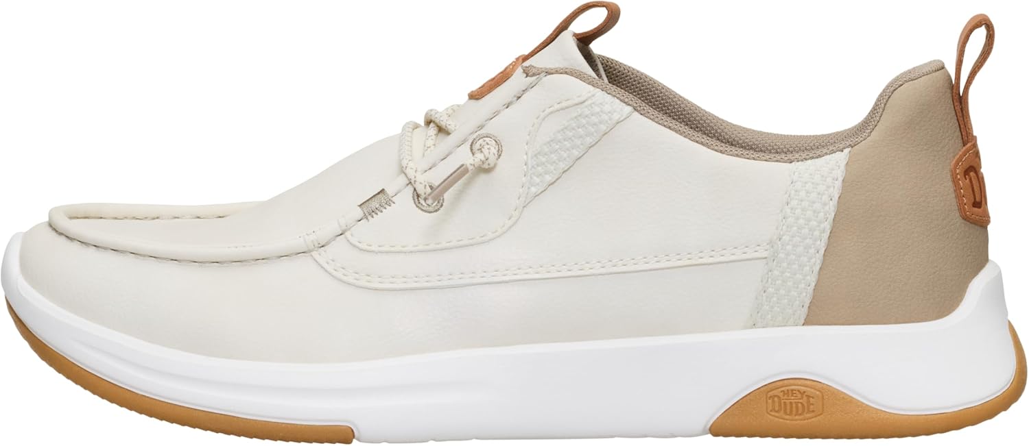 

Мужские слипоны HEYDUDE Wally Drift Classic, Легкие лоферы для мужчин, Система легкого надевания, Мягкая стелька, белый