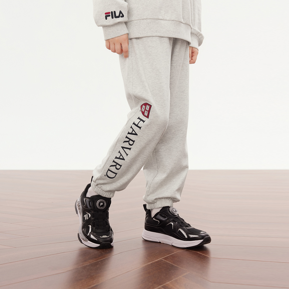 Детские брюки Felice из трикотажной ткани FILA KIDS, серый — фото 3