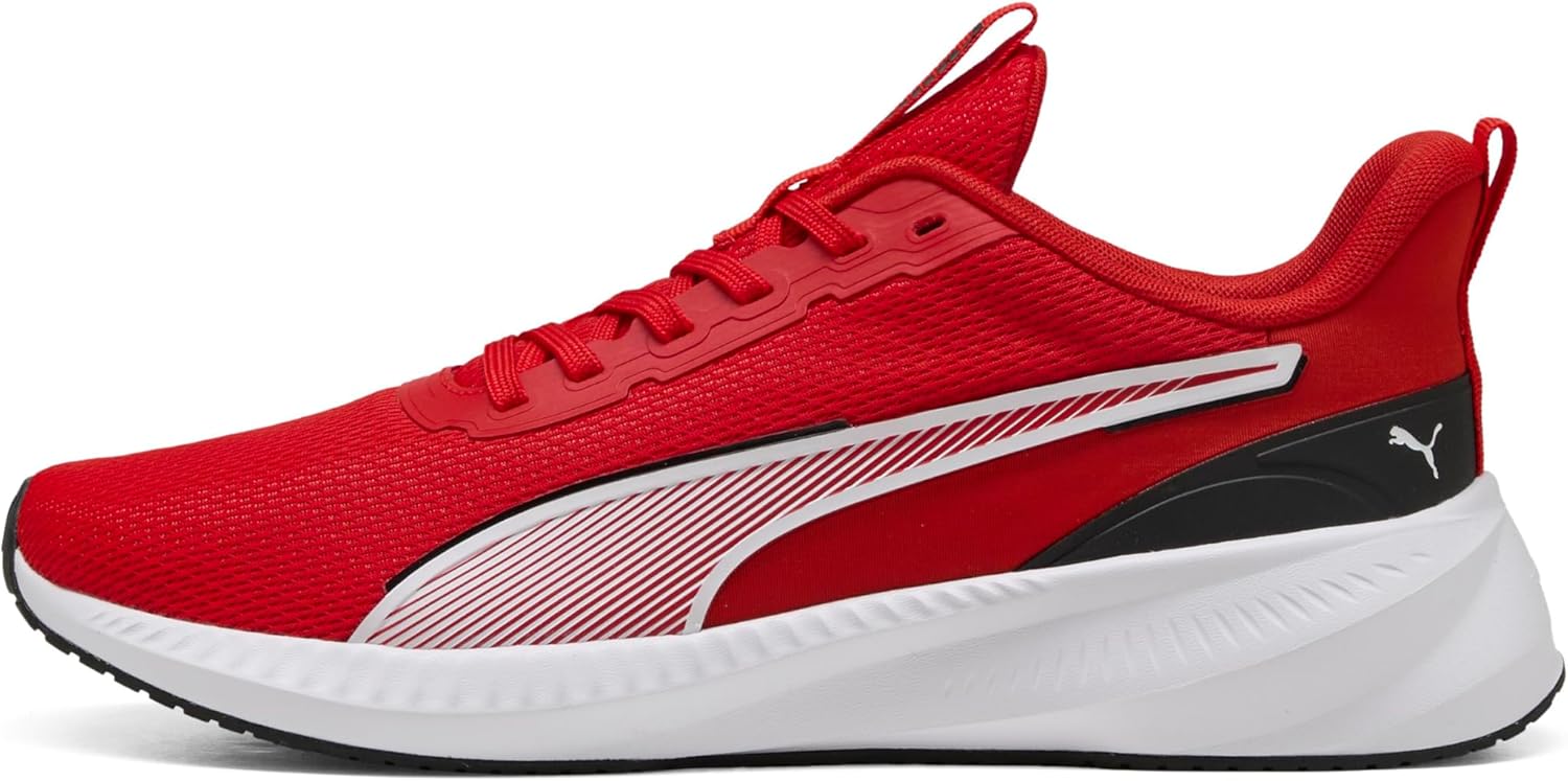 Кроссовки PUMA Unisex-Adult Flyer Lite 3, белый/черный/красный — фото 3