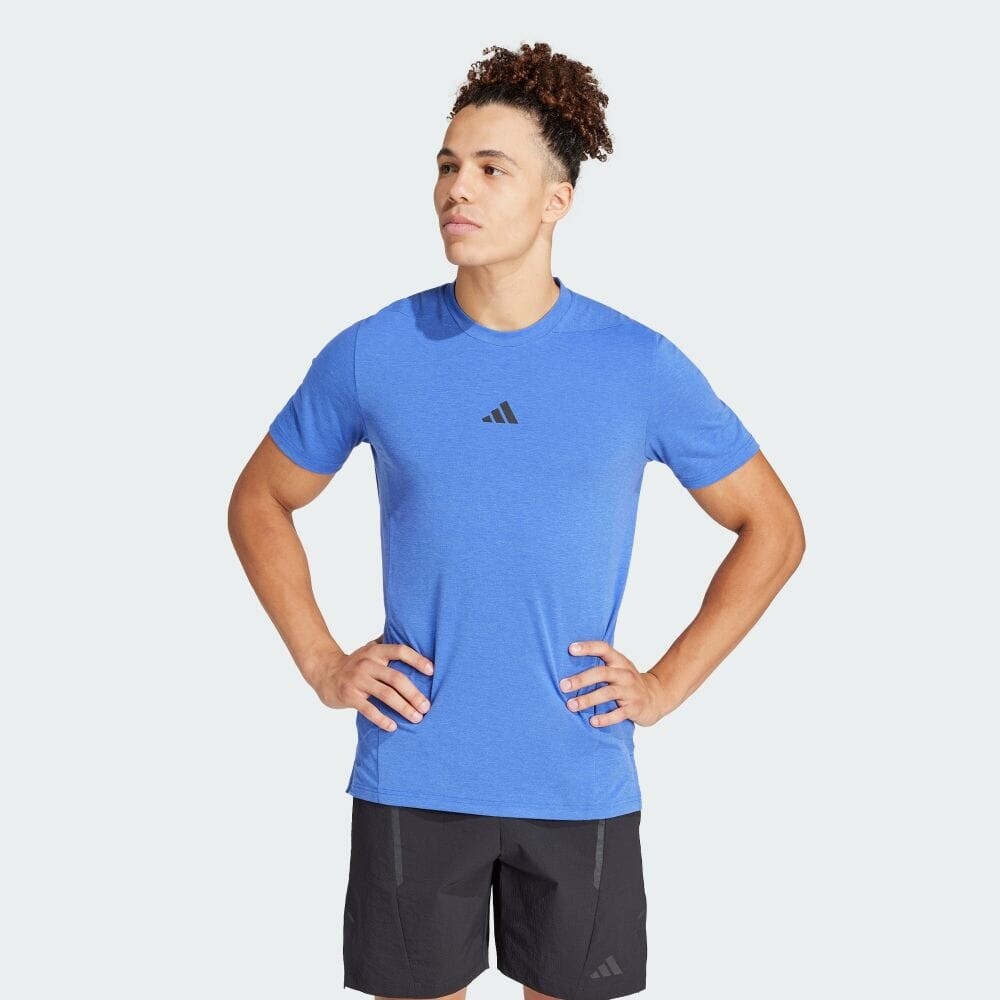 

Футболка Adidas DESIGNED FOR TRAINING Workout short sleeve T-shirt, цвет Semi-Cid Blue