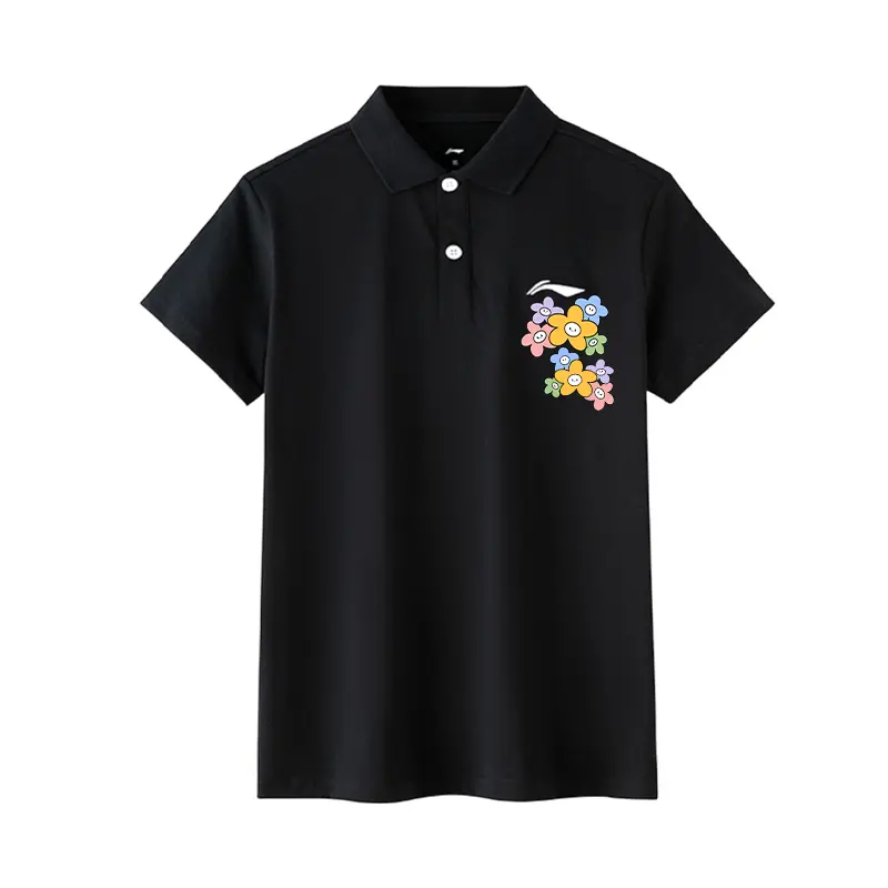 

LINING Унисекс поло черное