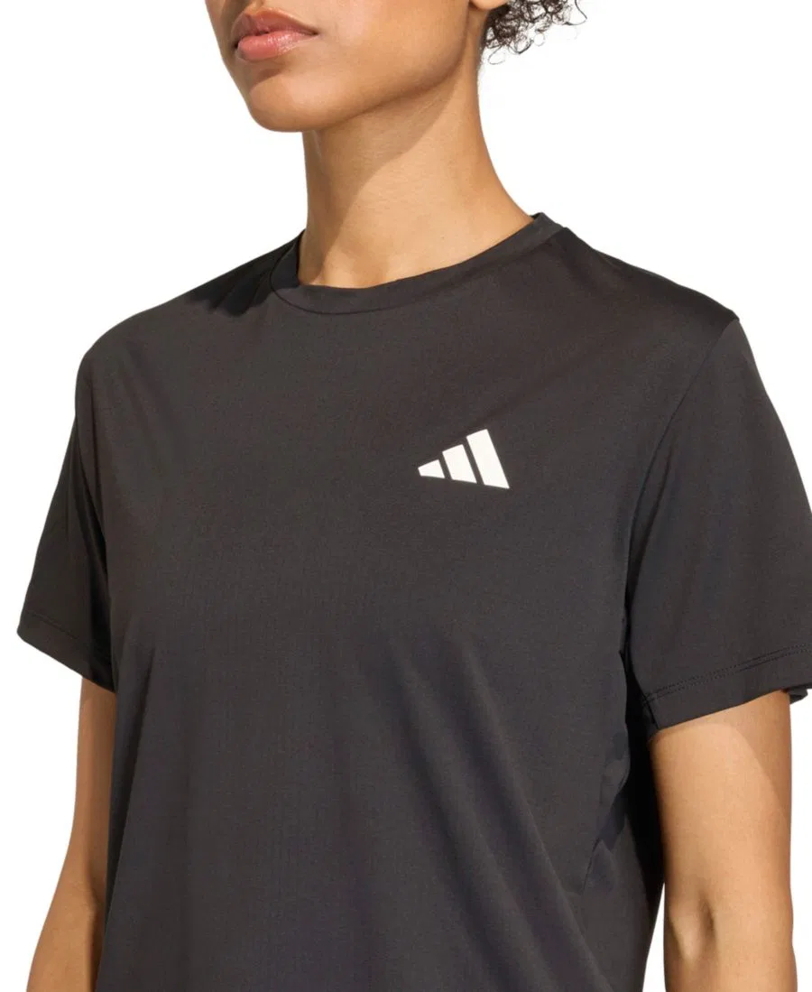 Женская футболка с круглым вырезом и короткими рукавами adidas, Black — фото 3