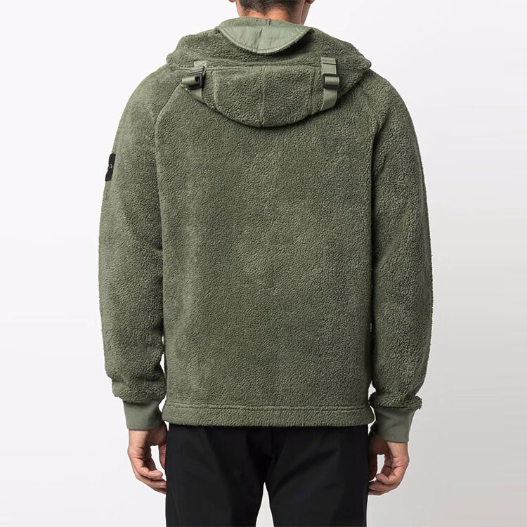 Бархатная куртка мужская зеленая Stone Island, зеленый — фото 3