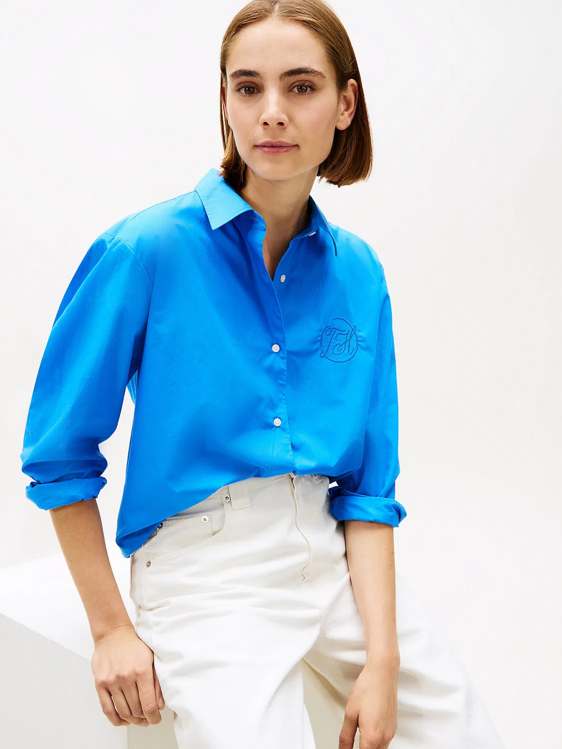 Блузка Tommy Hilfiger, Sky Blue — фото 3