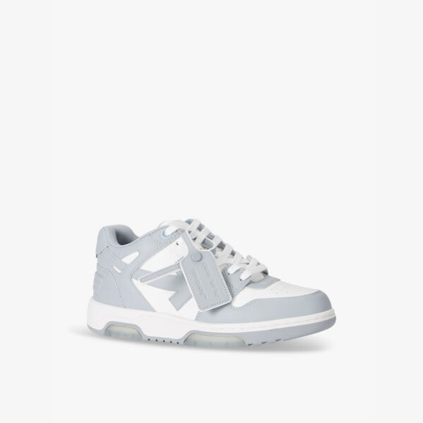 Кроссовки кожаные низкие для выхода из офиса Off-White C/O Virgil Abloh, серый — фото 3
