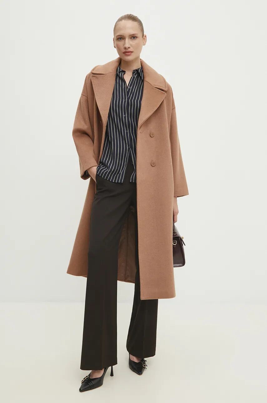 

Шерстяное пальто Answear Lab, коричневый