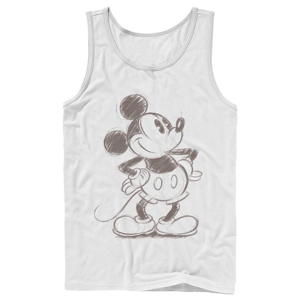 

Оригинальная мужская майка Disney's Mickey Mouse с карандашным наброском, белый