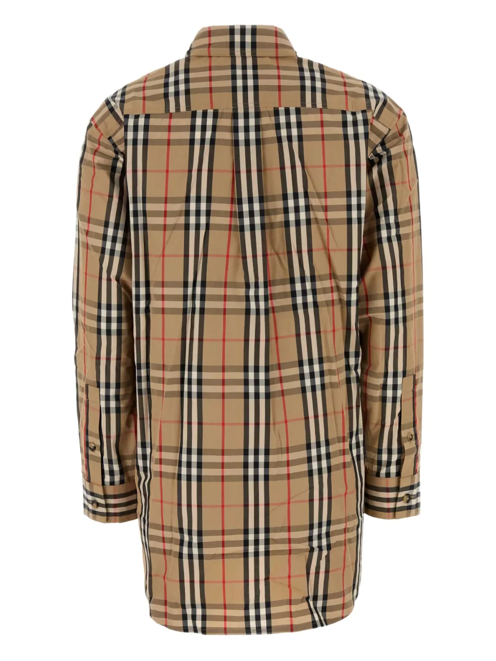 Рубашка Burberry, винтажная клетка, нейтральный, бежевый — фото 2