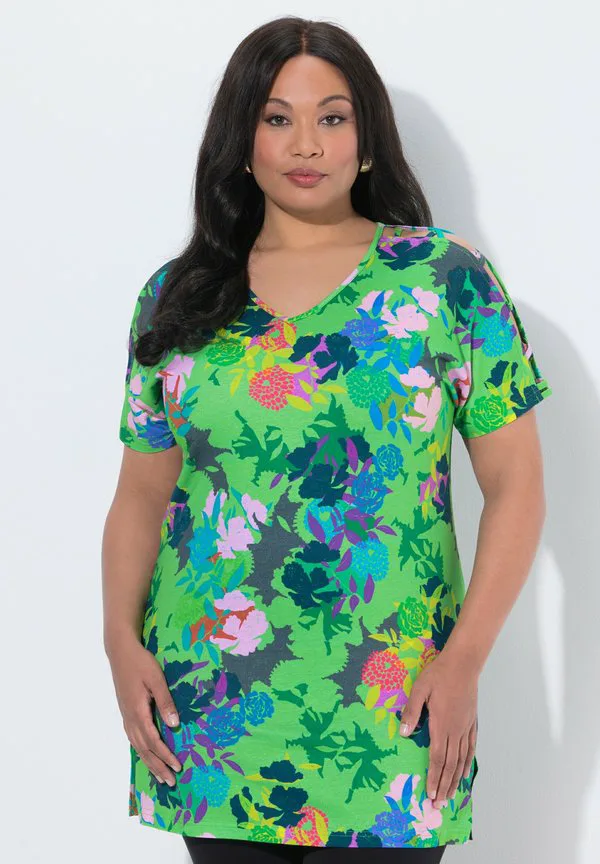 

Футболка с принтом zierband vausschnitt halbarm Ulla Popken, Apple Green, Зеленый, Футболка с принтом zierband vausschnitt halbarm Ulla Popken, Apple Green