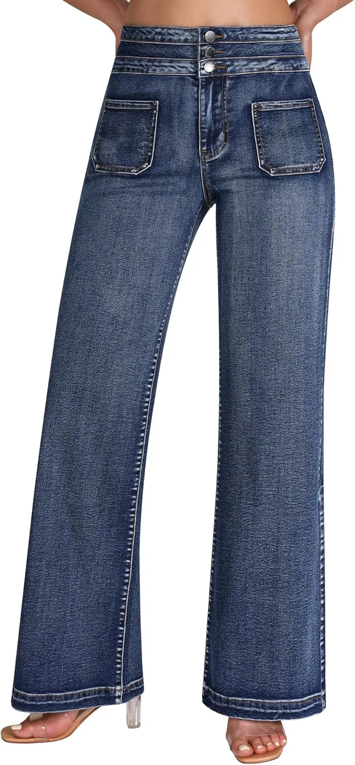 

Roswear джинсы Wide Leg женские High Waist Stretchy