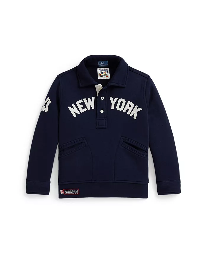 

Большие мальчики свитер с воротником Polo Ralph Lauren, синий